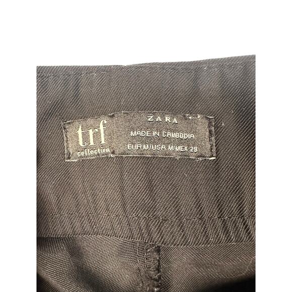 ZARA TRF Black Ultra High Waist Wide Leg Pants – Size 28 - Picture 9 of 10